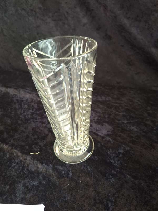 Vintage Art-Deco Pressed Glass Vase