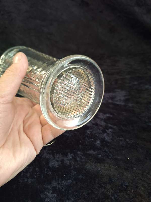 Vintage Art-Deco Pressed Glass Vase