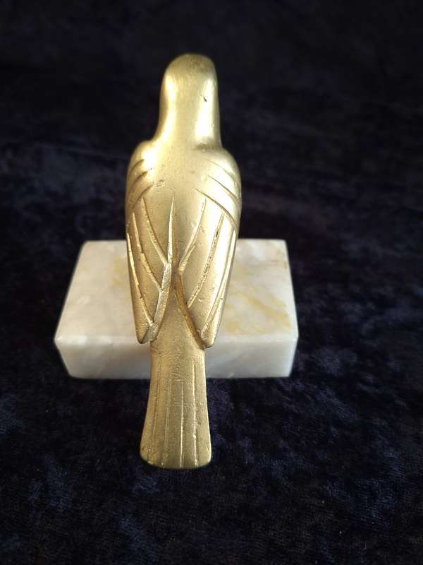 Vintage Desk Cast-Iron Bird Fugurine Paper Weight.