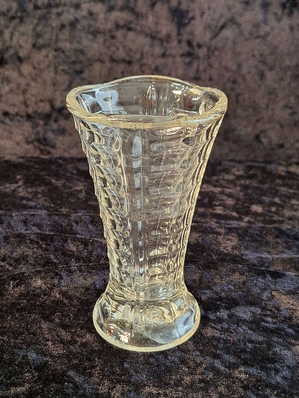 Vintage Pressed Glass Vase