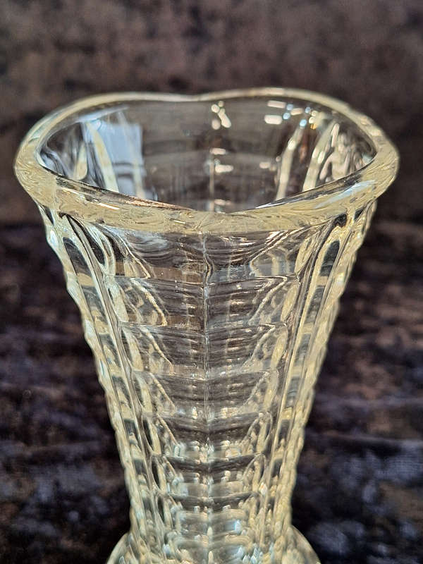 Vintage Pressed Glass Vase