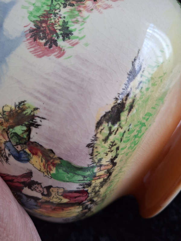 Stunning Vintage 1940's Royal Doulton The Cleaners Pedestal Fruit Bowl.