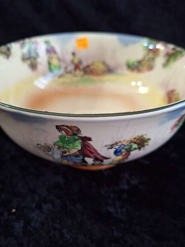 Stunning Vintage 1940's Royal Doulton The Cleaners Pedestal Fruit Bowl.