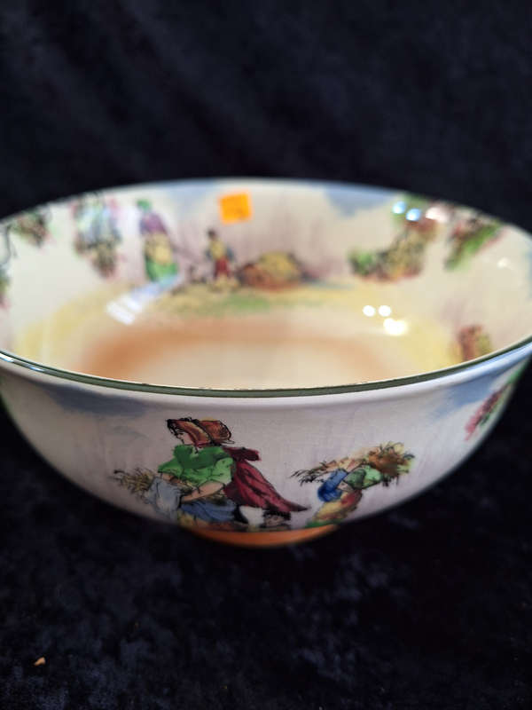Stunning Vintage 1940's Royal Doulton The Cleaners Pedestal Fruit Bowl.