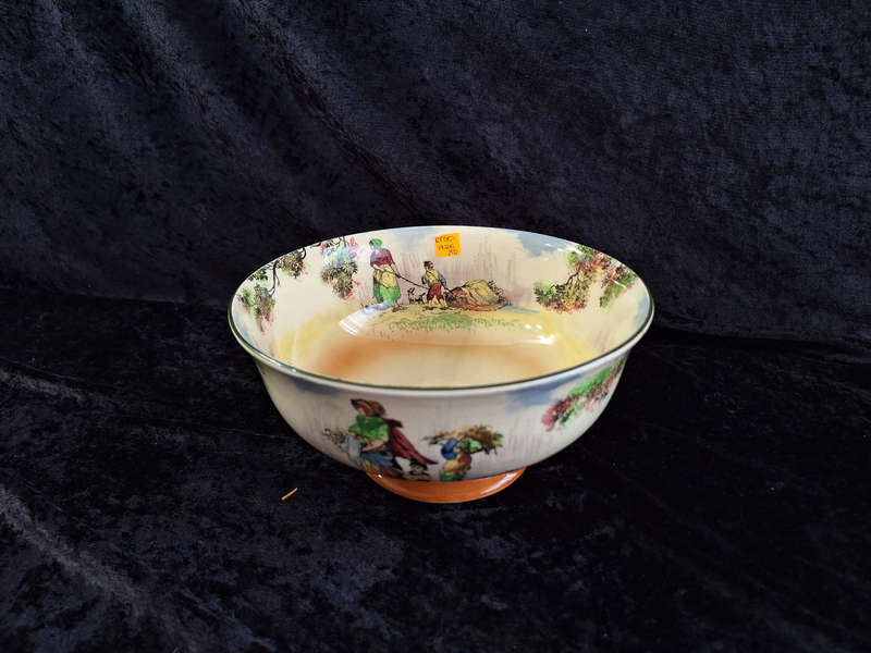 Stunning Vintage 1940's Royal Doulton The Cleaners Pedestal Fruit Bowl.