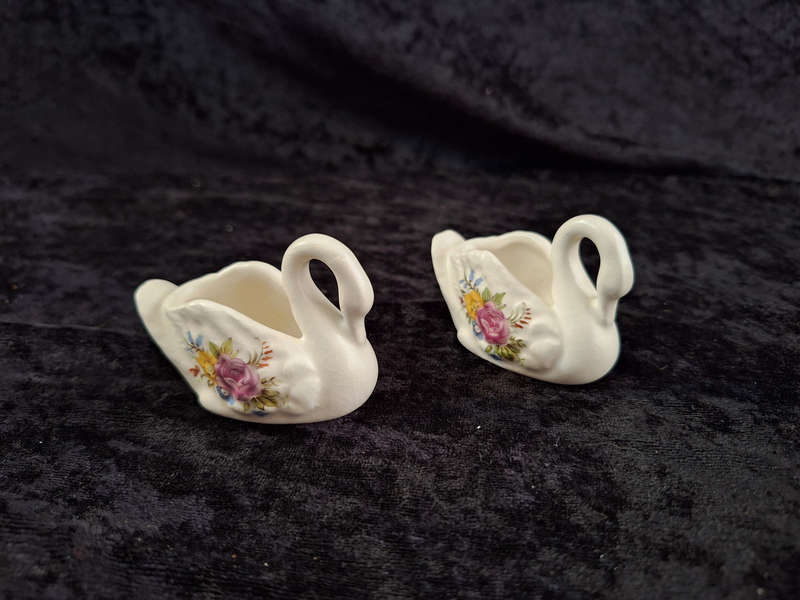 Set of Swan Bud Vases