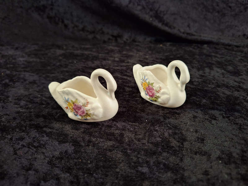 Set of Swan Bud Vases
