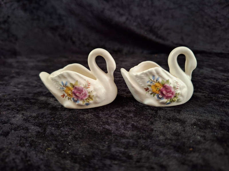 Set of Swan Bud Vases