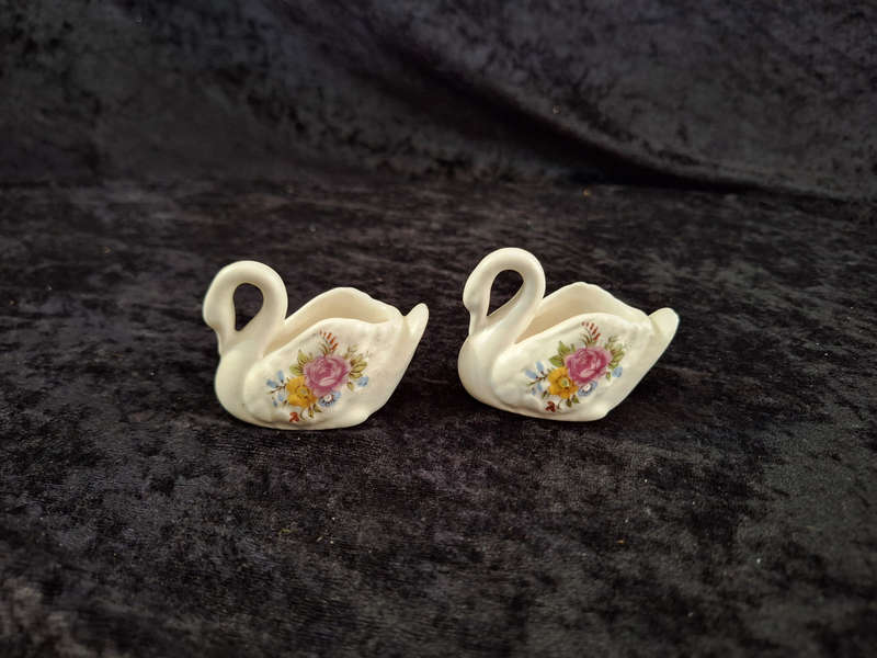 Set of Swan Bud Vases