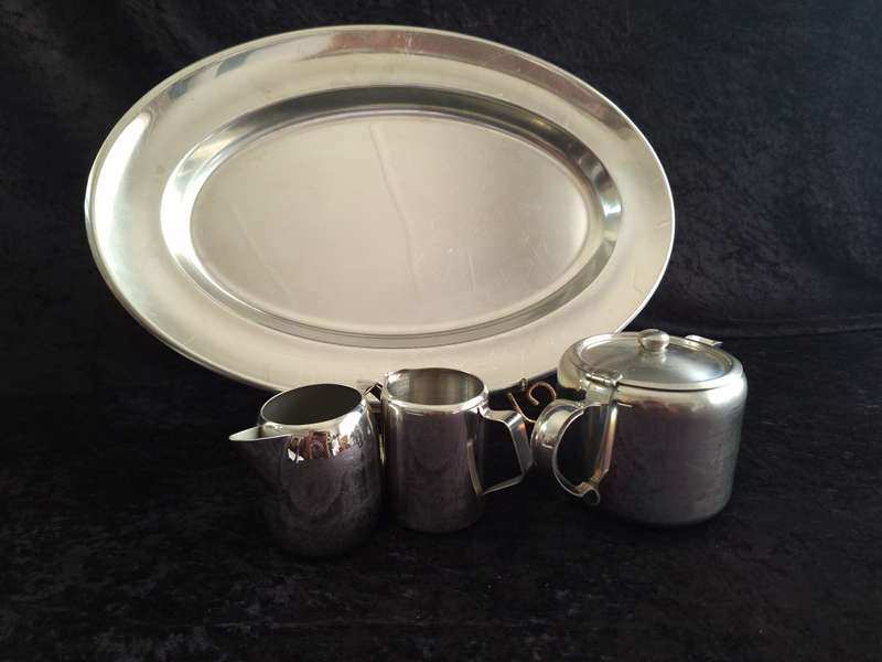 Lot of Vintage Stainless-Steel Items