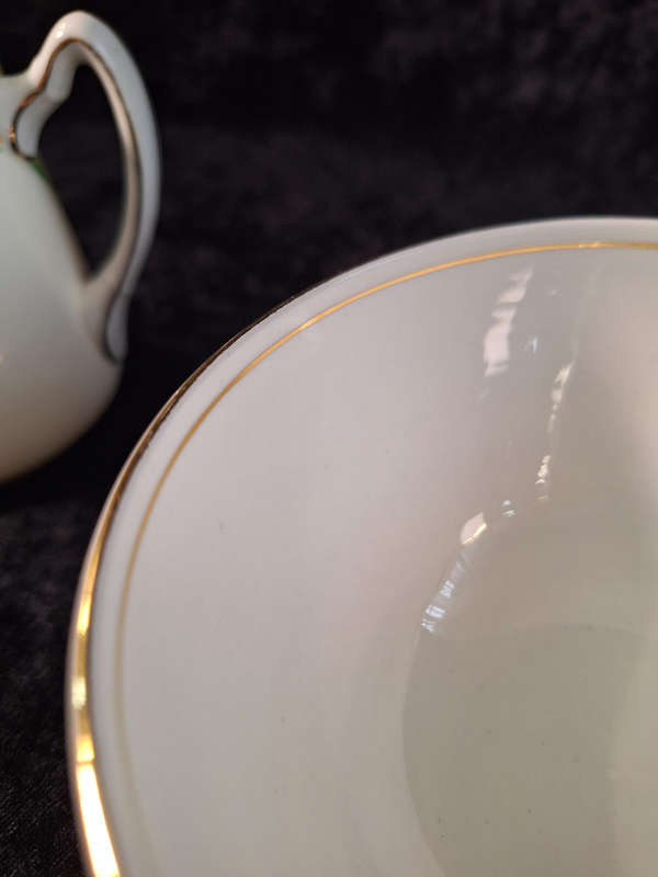 Vinatage Hand Painted Addeley Milk and Sugar Set.