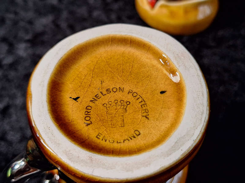 Set of Small Vinatage Caracter Lord Nelson Pottery Toby Jugs