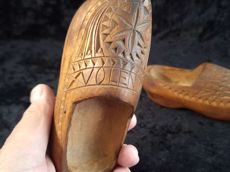 Vintage Hand Carved Dutch Clogs