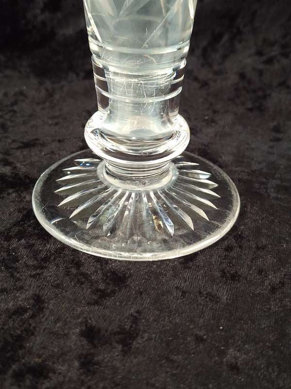 Beautiful Stuart Crystal Trumpet Vase (Water Stains and Scratched)