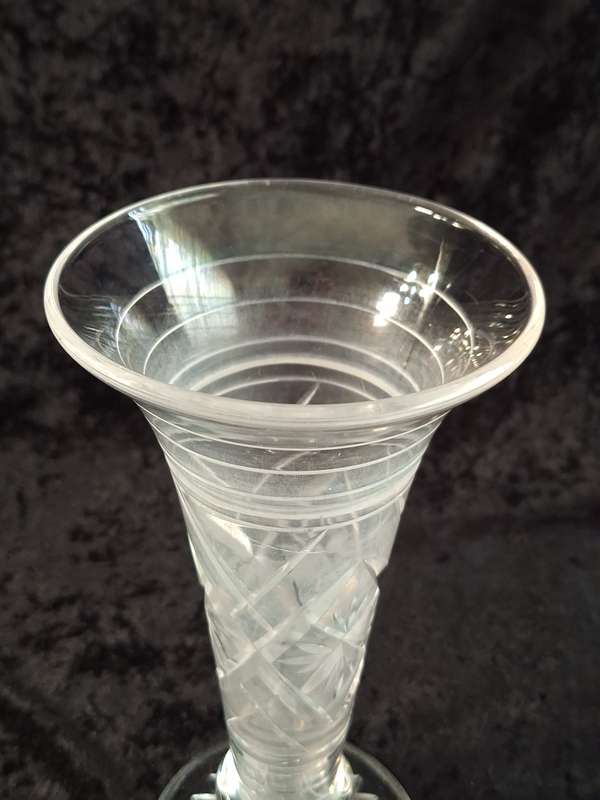 Beautiful Stuart Crystal Trumpet Vase (Water Stains and Scratched)