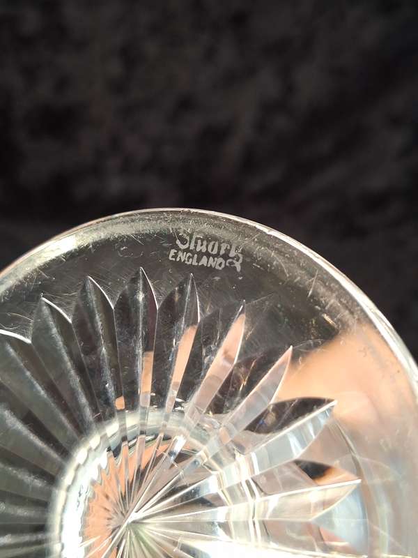 Beautiful Stuart Crystal Trumpet Vase (Water Stains and Scratched)