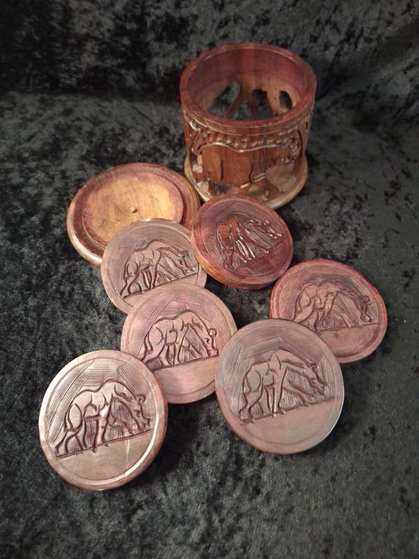 Vintage African Hand Made Coasters.