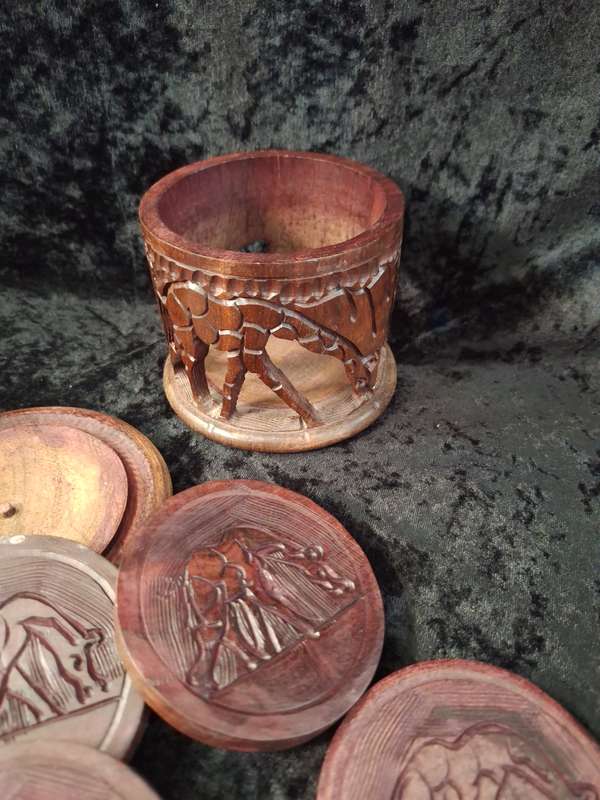 Vintage African Hand Made Coasters.