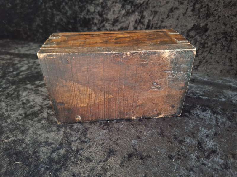 Vintage Wooden Hand Made Jewlery Box - A.