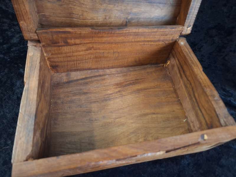 Vintage Wooden Hand Made Jewlery Box - C.