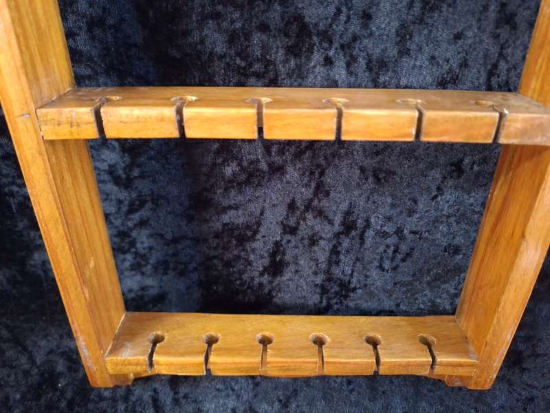 Vintage Small Wooden Teaspoon Display Shelf.