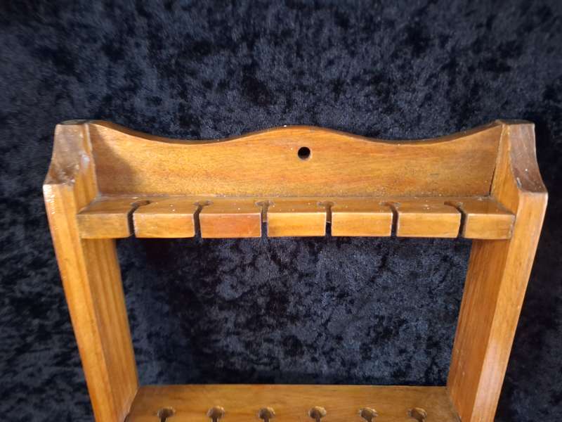 Vintage Small Wooden Teaspoon Display Shelf.