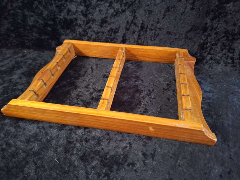 Vintage Small Wooden Teaspoon Display Shelf.