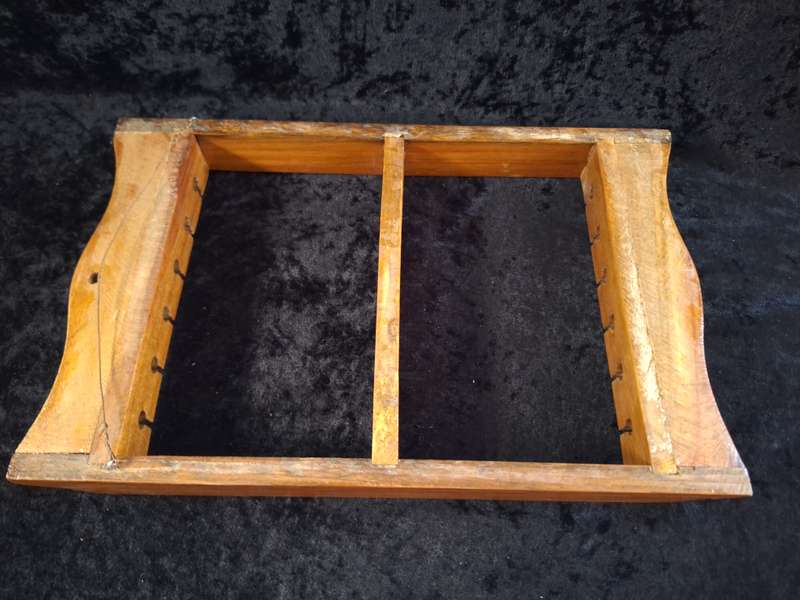 Vintage Small Wooden Teaspoon Display Shelf.