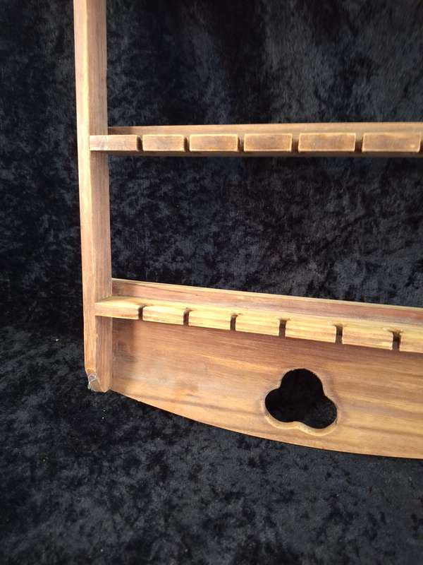 Vintage Medium Wooden Teaspoon Display Shelf.