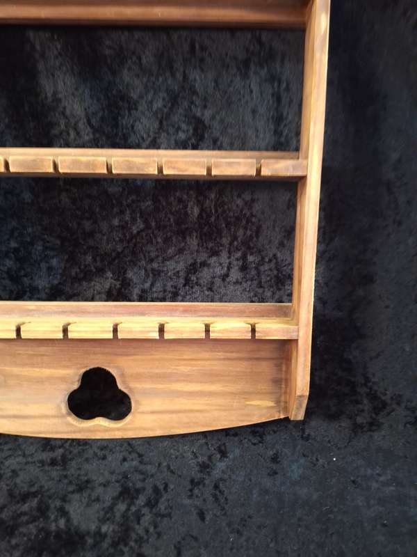 Vintage Medium Wooden Teaspoon Display Shelf.