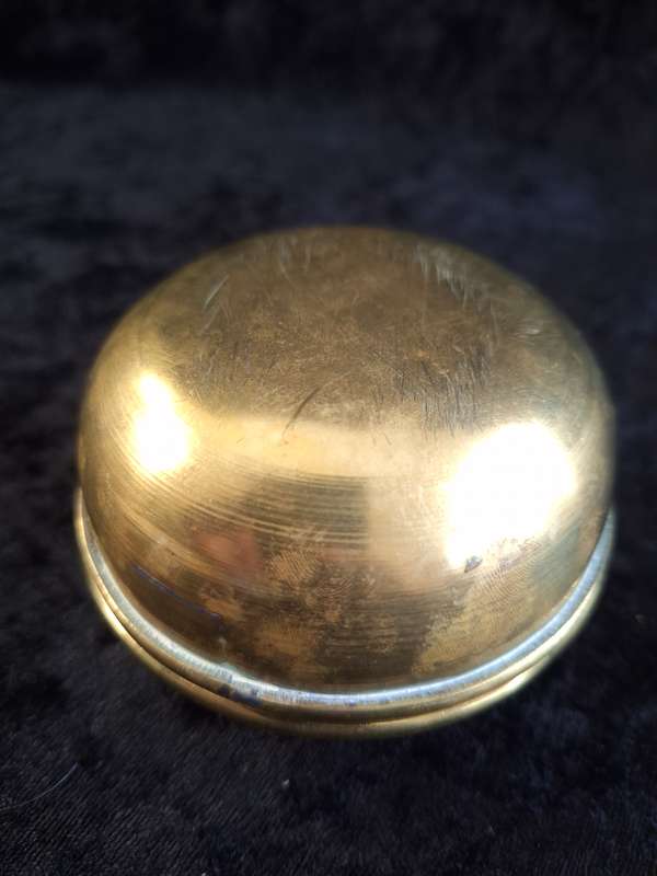 19th Century Antique Brass Trinket Box.