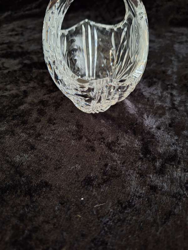 Vintage Rose cut Crystal Basket.