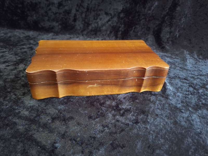 Vintage Wooden Playing Cards Storage Box