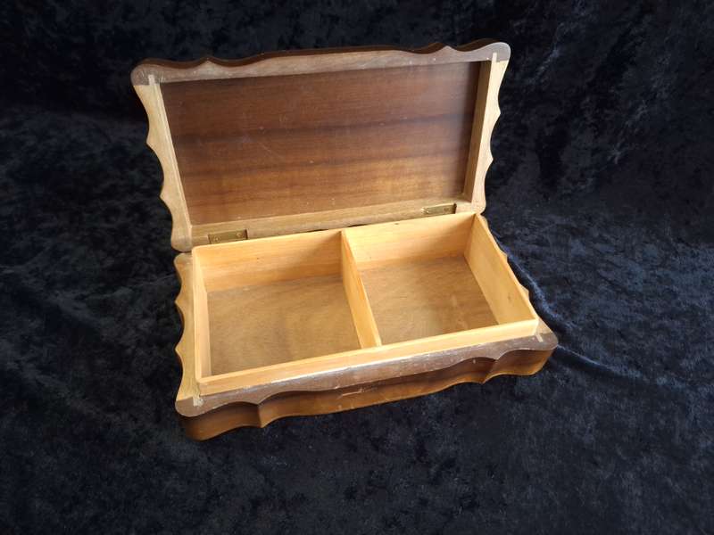 Vintage Wooden Playing Cards Storage Box