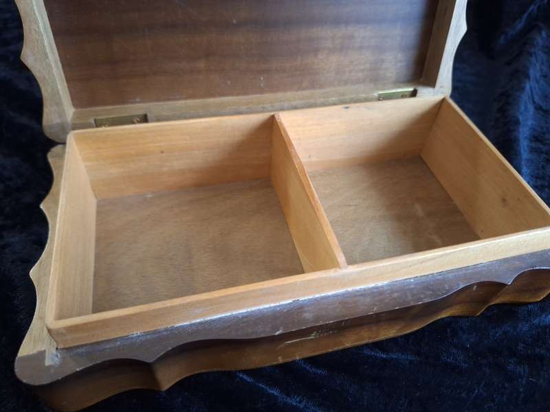 Vintage Wooden Playing Cards Storage Box