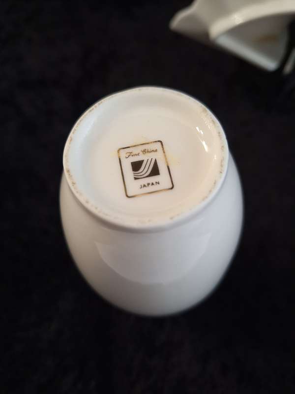 Beautiful Vintage Fine China Vase and Van Set.