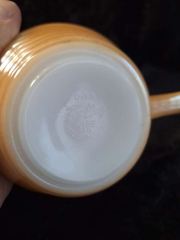 Vinatage Peach Luster Fire King Soup Bowl.