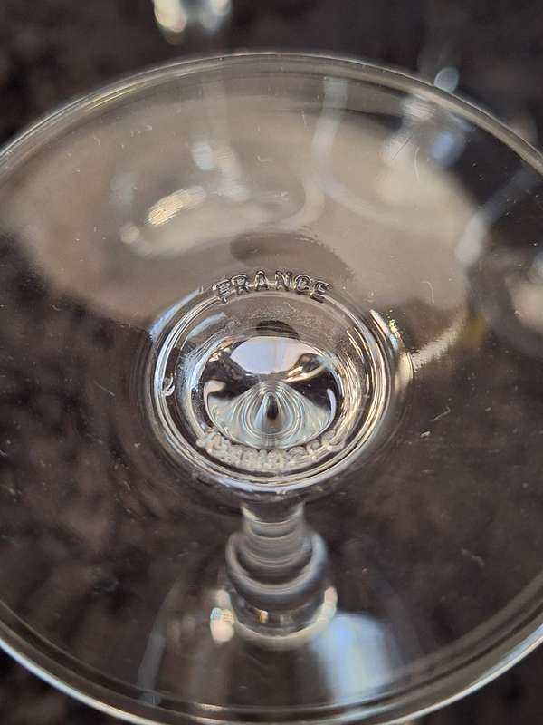 Set of 4 Vinatage 1980's Luminarc / France White Wine Glasses.