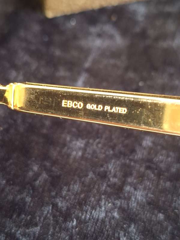 Vintage Art-Deco Style Gold-Plated Cake Forks. (Ebco)