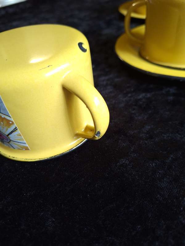 Beautiful Set of 6 Vintage Enamel Duo's - B.