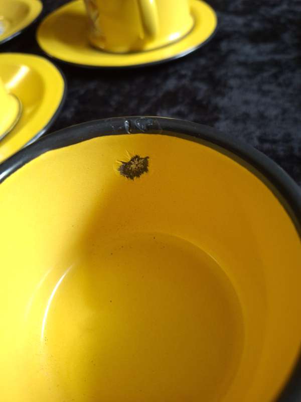 Beautiful Set of 6 Vintage Enamel Duo's - B.