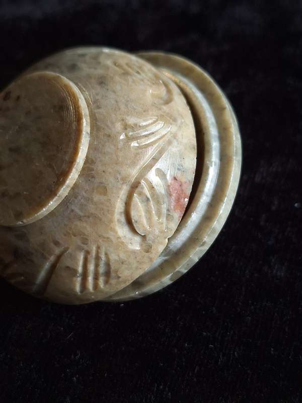 Vintage Indian Hand Carved Soapstone Trinket