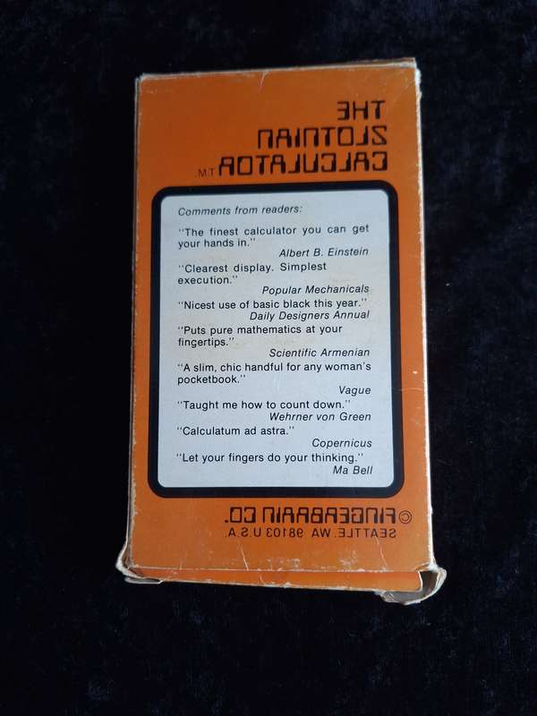 Vintage Zlotnian Calculator Novelty Gag Gift