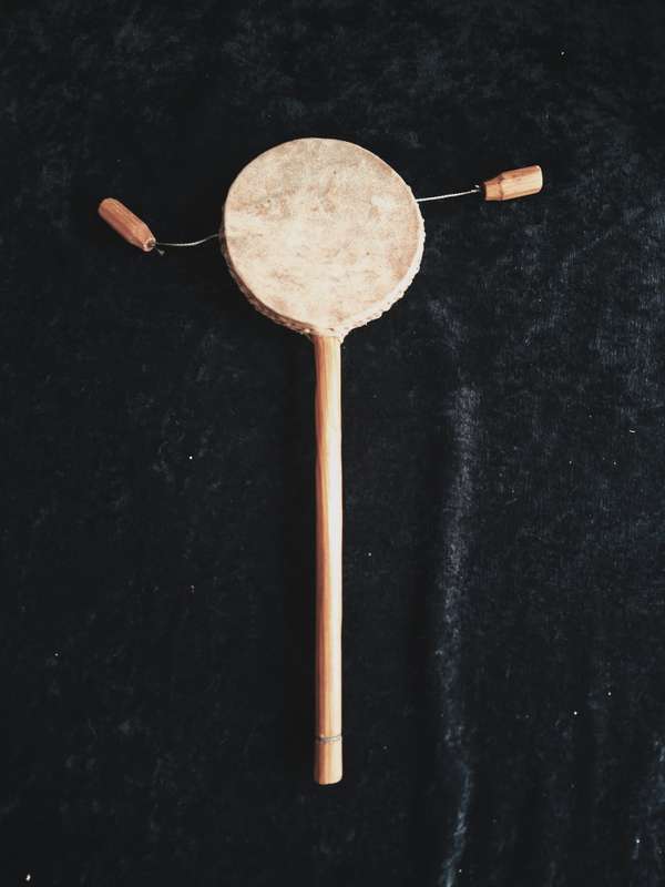 Vintage African Handheld Musical Drum