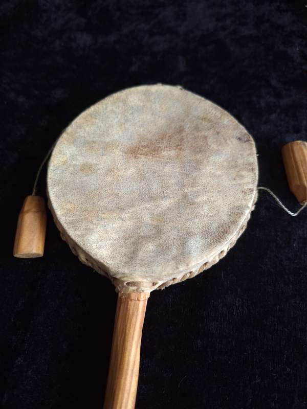 Vintage African Handheld Musical Drum
