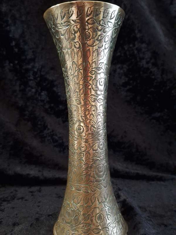 Vintage Brass Trumpet Vase