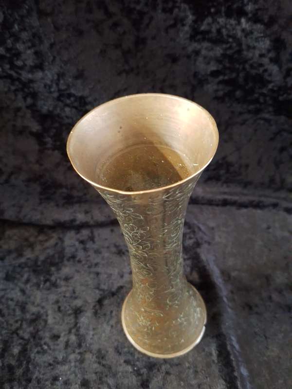 Vintage Brass Trumpet Vase