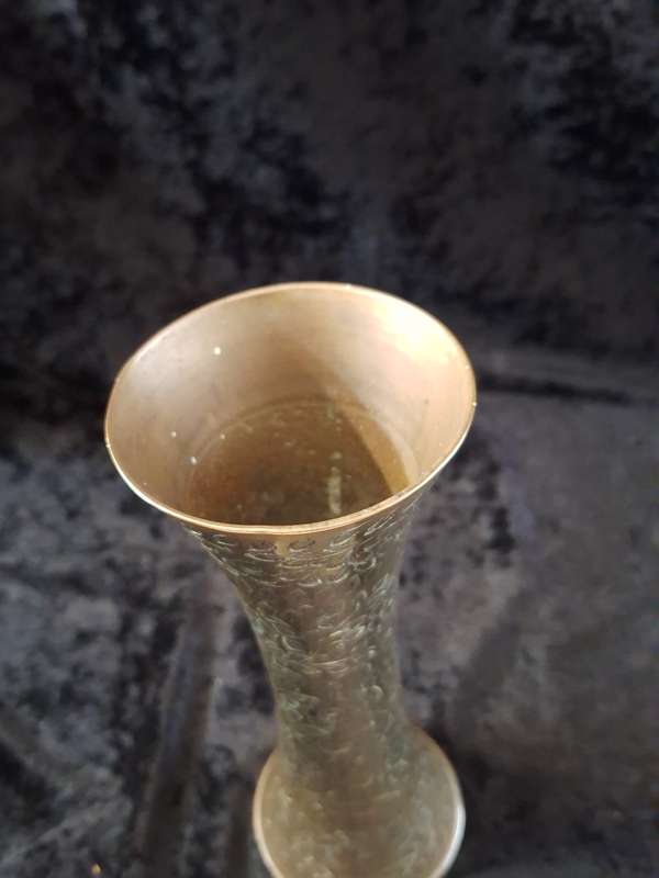 Vintage Brass Trumpet Vase
