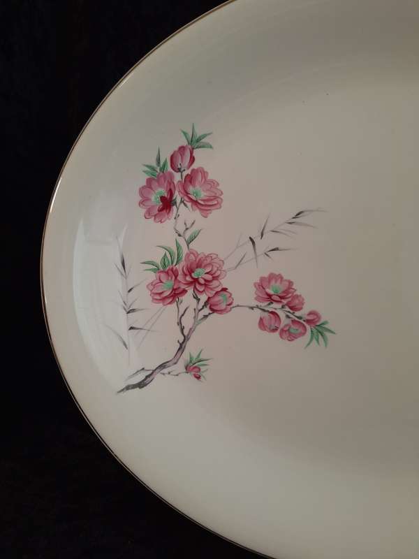 Stunning Vintage Alfred Meakin England - Cherry Blossom Large Meat Platter