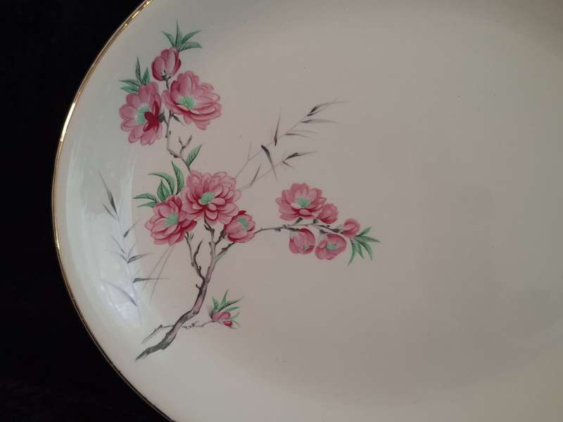 Stunning Vintage Alfred Meakin England - Cherry Blossom Medium Meat Platter